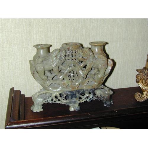 Vintage Chinese Carved Stone Inkstand #2349086
