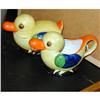 Image 1 : Unique Art Deco Colorful Duck Sugar & Creamer #2349252