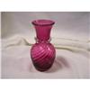 Image 1 : Fenton Cranberry Swirled 7" Vase  #2349291