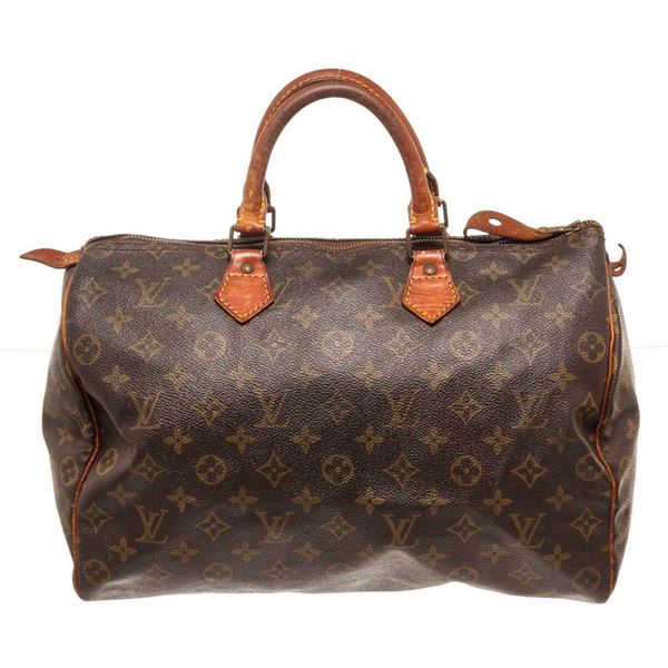 Louis Vuitton Brown Monogram Canvas Speedy 35cm Satchel Bag