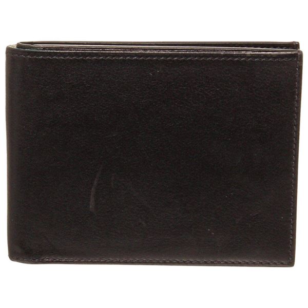 Hermes Black Leather Citizen Twill Con Holder