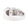 Image 3 : 1.12 ctw Sapphire And Diamond Ring - 14KT White Gold