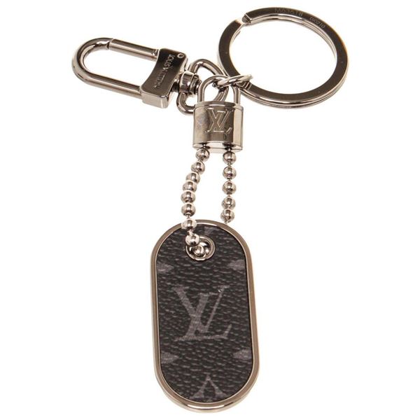 Louis Vuitton Silver Monogram Canvas ID Tab Charm and Key