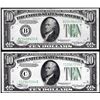 Image 1 : Lot of (2) 1934A $10 Federal Reserve Notes