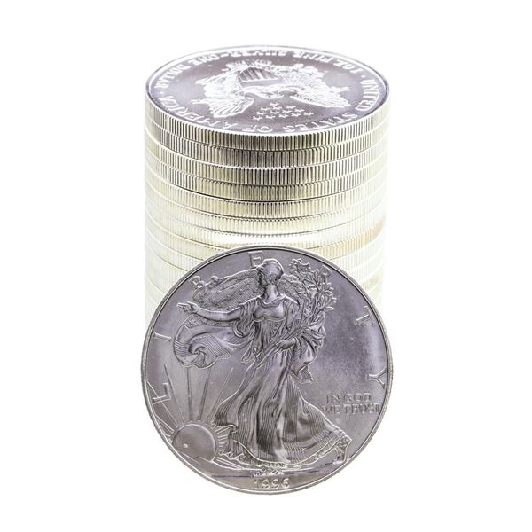 Roll of (20) Brilliant Uncirculated 1996 $1 American Silver Eagle Coins