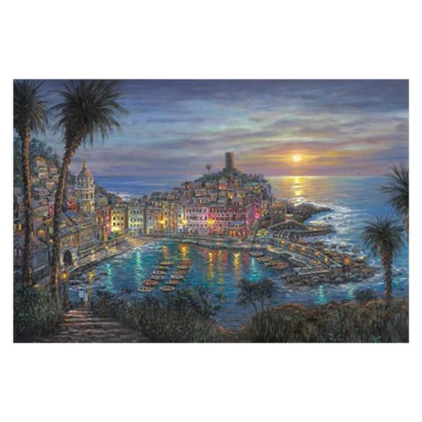 Robert Finale "Vernazza Sunset" Limited Edition Giclee On Canvas