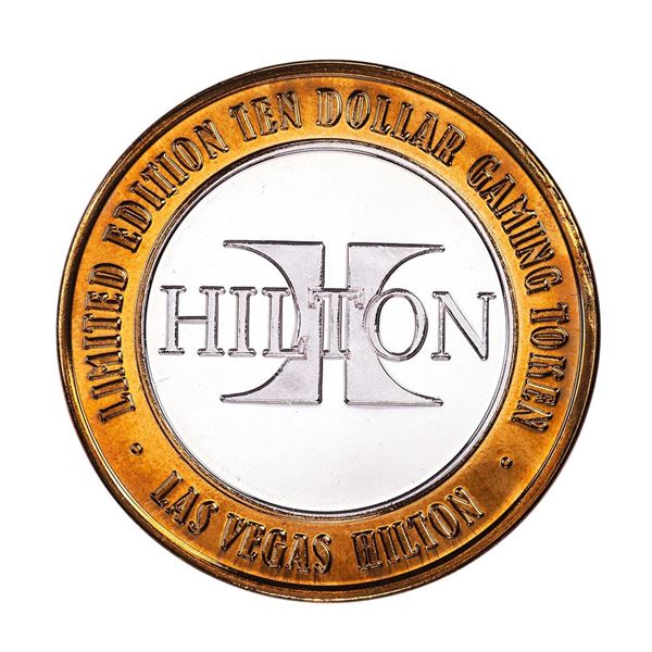 .999 Silver Hilton Las Vegas, Nevada $10 Casino Limited Edition Gaming Token