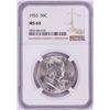 Image 1 : 1953 Franklin Half Dollar Coin NGC MS64