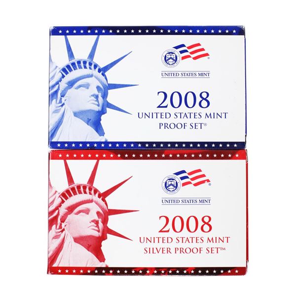 Lot of (2) 2008 United States Mint Proof Sets