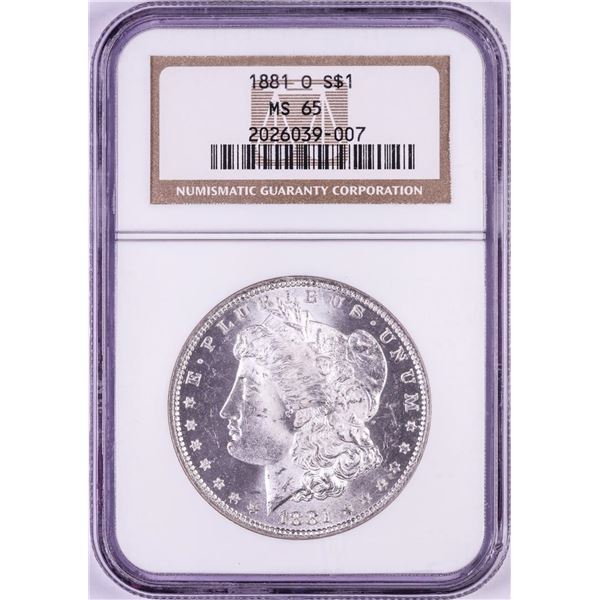 1881-O $1 Morgan Silver Dollar Coin NGC MS65