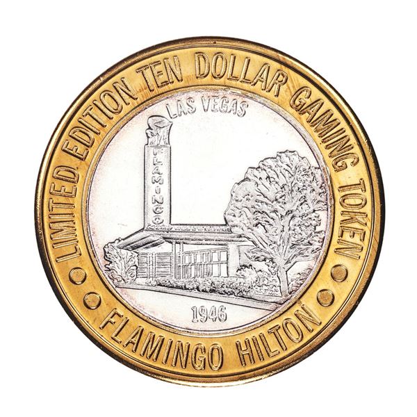 .999 Silver Flamingo Las Vegas, Nevada $10 Casino Limited Edition Gaming Token