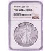 Image 1 : 2018-W $1 Proof American Silver Eagle Coin NGC PF70 Ultra Cameo
