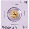 Image 1 : 2014 Australia $5 Lunar Year of the Horse 1/20 Oz Gold Coin