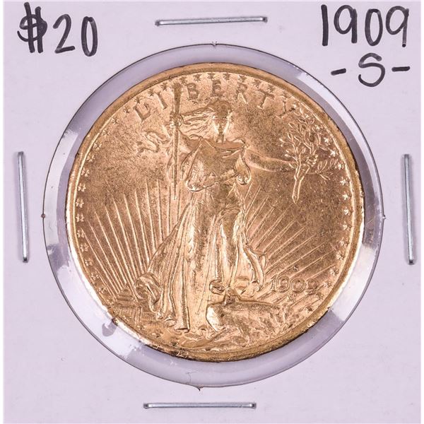 1909-S $20 St. Gaudens Double Eagle Gold Coin