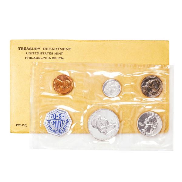 1961 (5) Coin Proof Set In Envelope