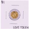 Image 1 : $1 Liberty Head Gold Dollar Love Token Coin Holed
