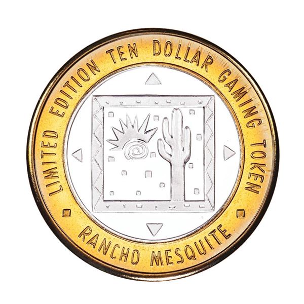 .999 Silver Rancho Mesquite Casino Nevada $10 Casino Limited Edition Gaming Token