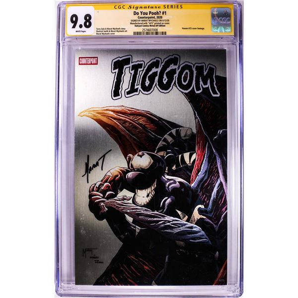 Outcast Comics Metal AP Edition Do you Pooh? #1 AP3 Comic Book CGC 9.8 Signed Mychaels