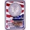Image 2 : 2019-W $1 Proof American Silver Eagle Coin NGC PF70 Ultra Cameo Congratulations Flag
