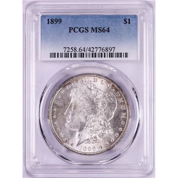 1899 $1 Morgan Silver Dollar Coin PCGS MS64