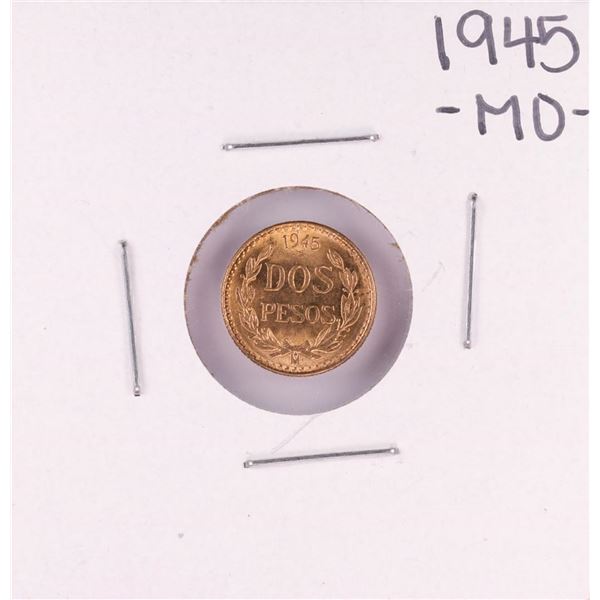 1945 Mexico Dos Pesos Gold Coin