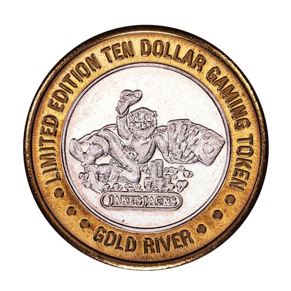 .999 Fine Silver Gold River Laughlin, Nevada $10 Limited Edition Gaming Token