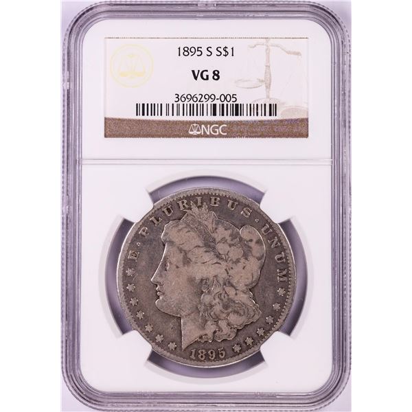 1895-S $1 Morgan Silver Dollar Coin NGC VG8
