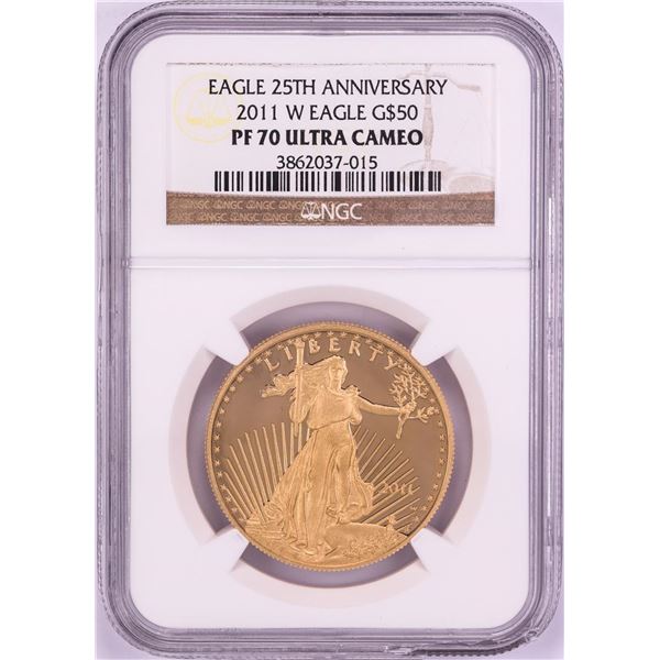 2011-W $50 Proof American Gold Eagle Coin NGC PF70 Ultra Cameo