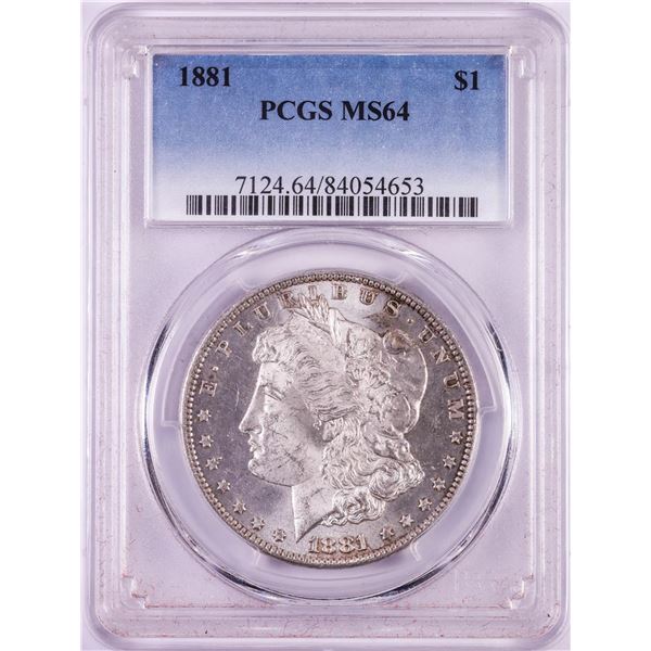 1881 $1 Morgan Silver Dollar Coin PCGS MS64