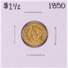 Image 1 : 1850 $2 1/2 Liberty Head Quarter Eagle Gold Coin