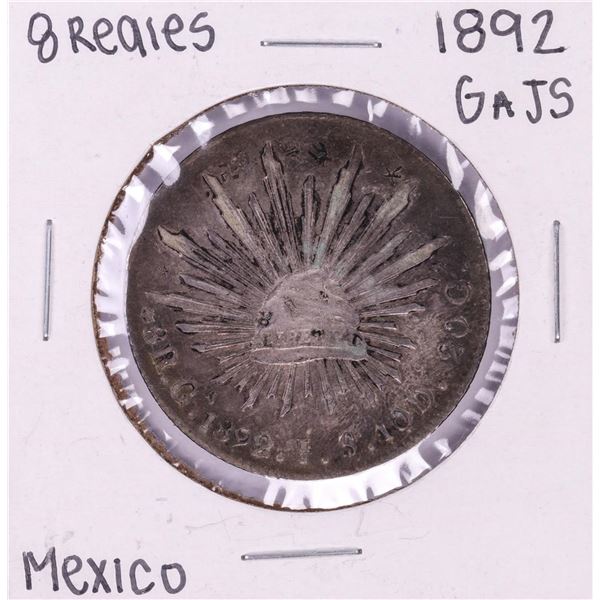 1892 Ga JS Mexico 8 Reales Silver Coin