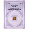 Image 1 : 1872 California Fractional Octogonal Quarter Dollar Gold Coin PCGS MS62