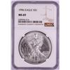Image 1 : 1996 $1 American Silver Eagle Coin NGC MS69