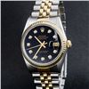 Image 1 : Rolex Men's Two Tone Black Diamond Oyster Perpetual Datejust Wristwatch
