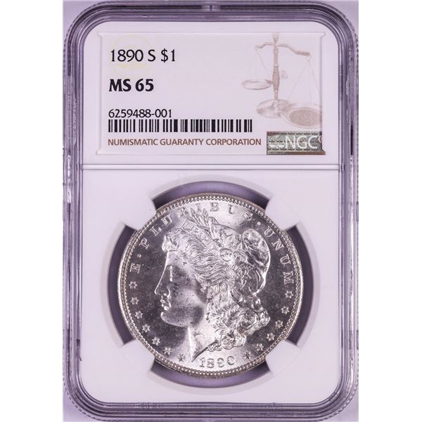 1890-S $1 Morgan Silver Dollar Coin NGC MS65