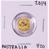 Image 1 : 2014 Australia $5 Lunar Year of the Horse 1/20 Oz Gold Coin