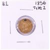 Image 1 : 1856 Type 2 $1 Indian Princess Head Gold Dollar Coin with Filled with Hole