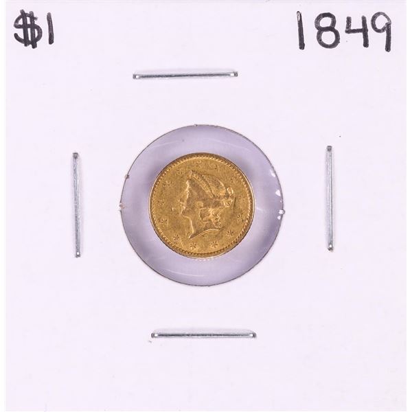 1849 Type 1 $1 Liberty Head Gold Dollar Coin