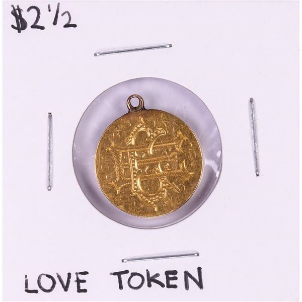 $2 1/2 Liberty Head Quarter Eagle Gold Love Token Coin Pendant