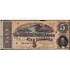 Image 1 : 1864 $5 Confederate States of America Note with Yarborouh House Advertisement
