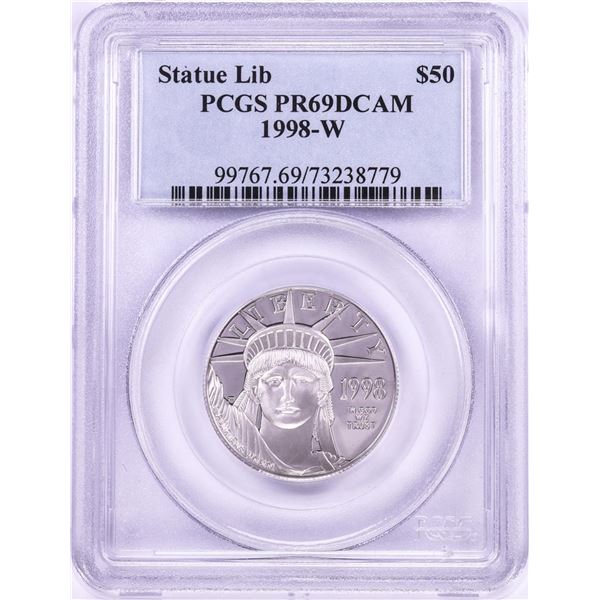 1998-W Proof $50 Platinum American Eagle Coin PCGS PR69DCAM