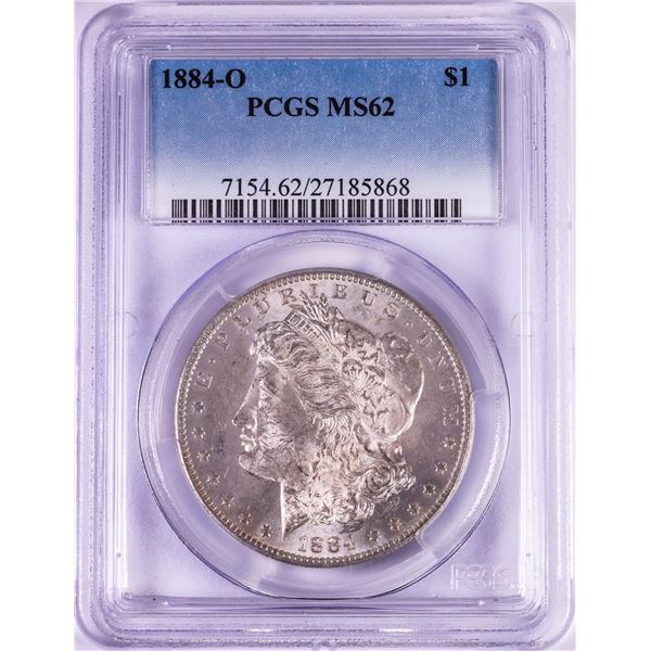 1884-O $1 Morgan Silver Dollar Coin PCGS MS62