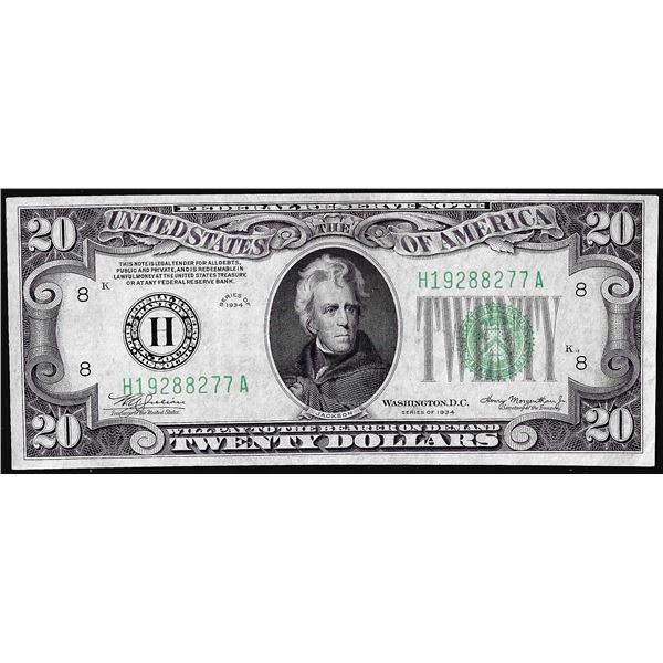 1934 $20 Federal Reserve Note St. Louis