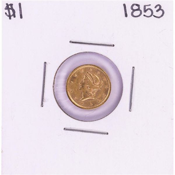 1853 Type 1 $1 Liberty Head Gold Dollar Coin