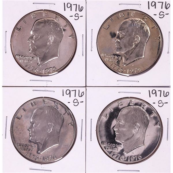 Lot of (4) 1976-S $1 Proof Eisenhower Clad Coins