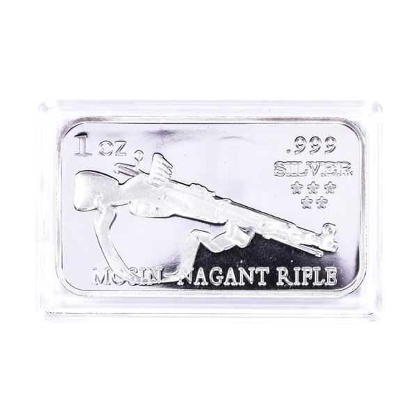 Mosin Nagant Rifle 1 Troy Ounce .999 Fine Silver Bar