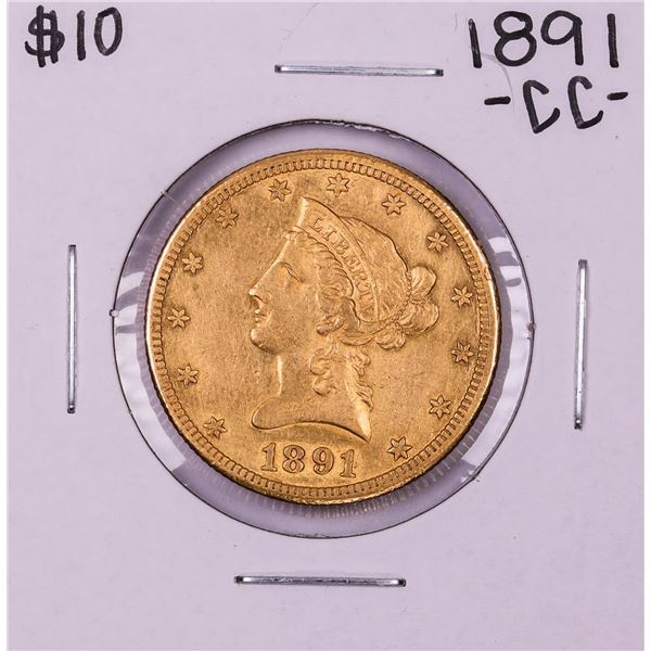 1891-CC $10 Liberty Head Eagle Gold Coin