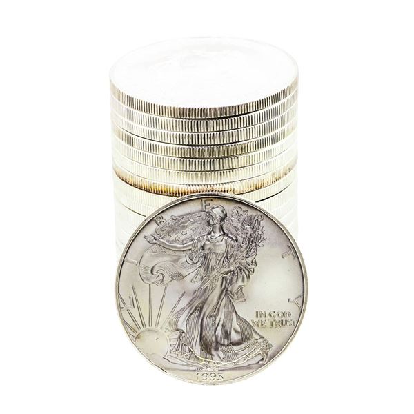 Roll of (20) Brilliant Uncirculated 1993 $1 American Silver Eagle Coins