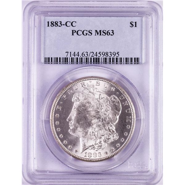 1883-CC $1 Morgan Silver Dollar Coin PCGS MS63