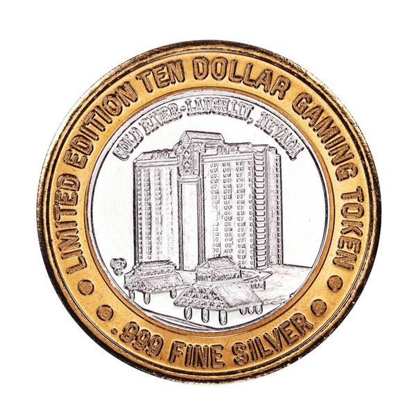 .999 Fine Silver Gold River Laughlin, Nevada $10 Limited Edition Gaming Token